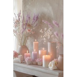Set de bougies décoratives - Lot de 6 pièces